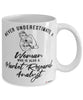 Market Research Analyst Mug Never Underestimate A Woman Who Is Also A Market Research Analyst Coffee Cup White