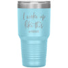 Marriage Announcement Tumbler For New Wife I Woke Up Like This Married Laser Etched 30oz Stainless Steel Tumbler