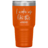 Marriage Announcement Tumbler For New Wife I Woke Up Like This Married Laser Etched 30oz Stainless Steel Tumbler