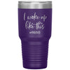 Marriage Announcement Tumbler For New Wife I Woke Up Like This Married Laser Etched 30oz Stainless Steel Tumbler