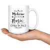 Medicine Heals The Body Music Heals The Soul 15oz White Coffee Mugs