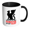 Memorial Cat Mug Once By My Side Forever My Heart White 11oz Accent Coffee Mugs