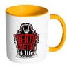 Metal Music Lover Mug Death Metal 4 Life White 11oz Accent Coffee Mugs