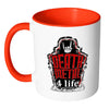 Metal Music Lover Mug Death Metal 4 Life White 11oz Accent Coffee Mugs