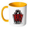 Metal Music Lover Mug Death Metal 4 Life White 11oz Accent Coffee Mugs