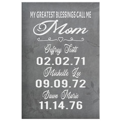 Michelle B Personalized Mothers Day Gift Canvas Print My Greatest Blessings Call Me Mom