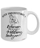 Military Lawyer Mug Never Underestimate A Woman Who Is Also A Military Lawyer Coffee Cup White