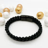 Funny Chef Gifts, Because I am the Chef, Appreciation Gifts for Chef, Birthday Stone Leather Bracelets For Men, Women, Friends
