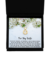 Wife Necklace You Are My Soulmate My Confidante And My Forever Partner Heart Knot Gold Necklace