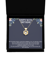 40th Birthday Heart Knot Necklace May You Be Filled With Excitement And Joy For The Many Wonderful Moments Still To Come