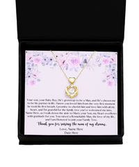 Personalized Mother Of The Groom Necklace I Promise To Cherish Him And Love Him With All My Heart