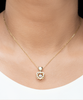 Best friend Heart Knot Gold Necklace I Would Sh@nk A B1tch For You Right In The Kidney