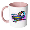 Mom Austism Awareness Mug White 11oz Accent Coffee Mugs