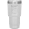 Mom Tumbler Black Queen Nutrition Facts Women of Color Laser Etched 30oz Stainless Steel Tumbler