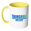 Mother Mug Twins Rule My Life White 11oz Accent Coffee Mugs