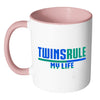 Mother Mug Twins Rule My Life White 11oz Accent Coffee Mugs