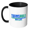 Mother Mug Twins Rule My Life White 11oz Accent Coffee Mugs