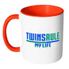 Mother Mug Twins Rule My Life White 11oz Accent Coffee Mugs