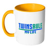 Mother Mug Twins Rule My Life White 11oz Accent Coffee Mugs