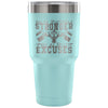 Motivation Gym Travel Mug Make Yourself Stronger 30 oz Stainless Steel Tumbler