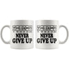 Motivation Mug Eat Train Study Love Sleep Never Give Up 11oz White Coffee Mugs