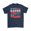 Motivation Shirt Never Gets Easier You Just Get Stronger Gildan Mens T-Shirt