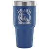 Motorcycle Biker Travel Mug Share The Road 30 oz Stainless Steel Tumbler