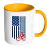 Mountain Biker Mug Mountain Bike Flag White 11oz Accent Coffee Mugs