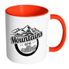Mountain Climber Mug The Mountains Are Calling White 11oz Accent Coffee Mugs