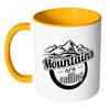 Mountain Climber Mug The Mountains Are Calling White 11oz Accent Coffee Mugs