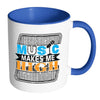 Music Mug Music Makes Me High White 11oz Accent Coffee Mugs