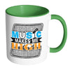 Music Mug Music Makes Me High White 11oz Accent Coffee Mugs