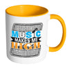 Music Mug Music Makes Me High White 11oz Accent Coffee Mugs