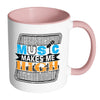 Music Mug Music Makes Me High White 11oz Accent Coffee Mugs