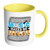 Music Mug Music Makes Me High White 11oz Accent Coffee Mugs