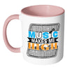 Music Mug Music Makes Me High White 11oz Accent Coffee Mugs