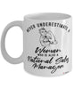 National Sales Manager Mug Never Underestimate A Woman Who Is Also A National Sales Manager Coffee Cup White