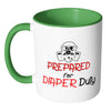 New Dad Mug Prepared for Diaper Duty White 11oz Accent Coffee Mugs