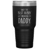 New Dad Tumbler For Father Only The Best Hubby Get Promoted To Daddy Laser Etched 30oz Stainless Steel Tumbler