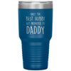 New Dad Tumbler For Father Only The Best Hubby Get Promoted To Daddy Laser Etched 30oz Stainless Steel Tumbler