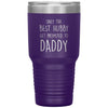 New Dad Tumbler For Father Only The Best Hubby Get Promoted To Daddy Laser Etched 30oz Stainless Steel Tumbler