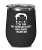 Funny Railroad Engineer Wine Glass Fact You Are The Worlds B3st Railroad Engineer 12oz Stainless Steel Black