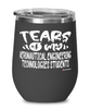 Funny Aeronautical Engineering Technologies Professor Teacher Wine Glass Tears Of My Aeronautical Engineering Technologies Students 12oz Stainless Steel Black