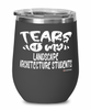 Funny Landscape Architecture Professor Teacher Wine Glass Tears Of My Landscape Architecture Students 12oz Stainless Steel Black