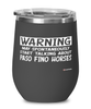 Funny Paso Fino Horse Wine Glass Warning May Spontaneously Start Talking About Paso Fino Horses 12oz Stainless Steel Black