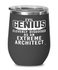Funny Extreme Architect Wine Glass Evil Genius Cleverly Disguised As An Extreme Architect 12oz Stainless Steel Black