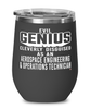 Funny Aerospace Engineering Operations Technician Wine Glass Evil Genius Cleverly Disguised As An Aerospace Engineering and Operations Technician 12oz Stainless Steel Black