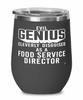 Funny Food Service Director Wine Glass Evil Genius Cleverly Disguised As A Food Service Director 12oz Stainless Steel Black