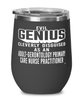 Funny Adult-Gerontology Primary Care Nurse Practitioner Wine Glass Evil Genius Cleverly Disguised As An Adult-Gerontology Primary Care Nurse Practitioner 12oz Stainless Steel Black