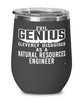 Funny Natural Resources Engineer Wine Glass Evil Genius Cleverly Disguised As A Natural Resources Engineer 12oz Stainless Steel Black